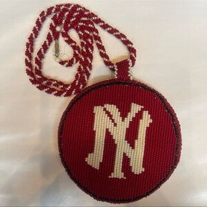 Hand-beaded necklace & medallions